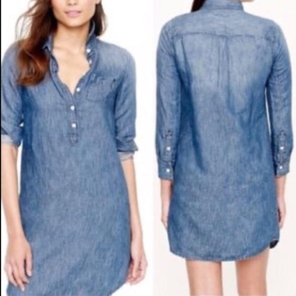 j crew denim shirt dress